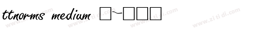 ttnorms medium 中字体转换